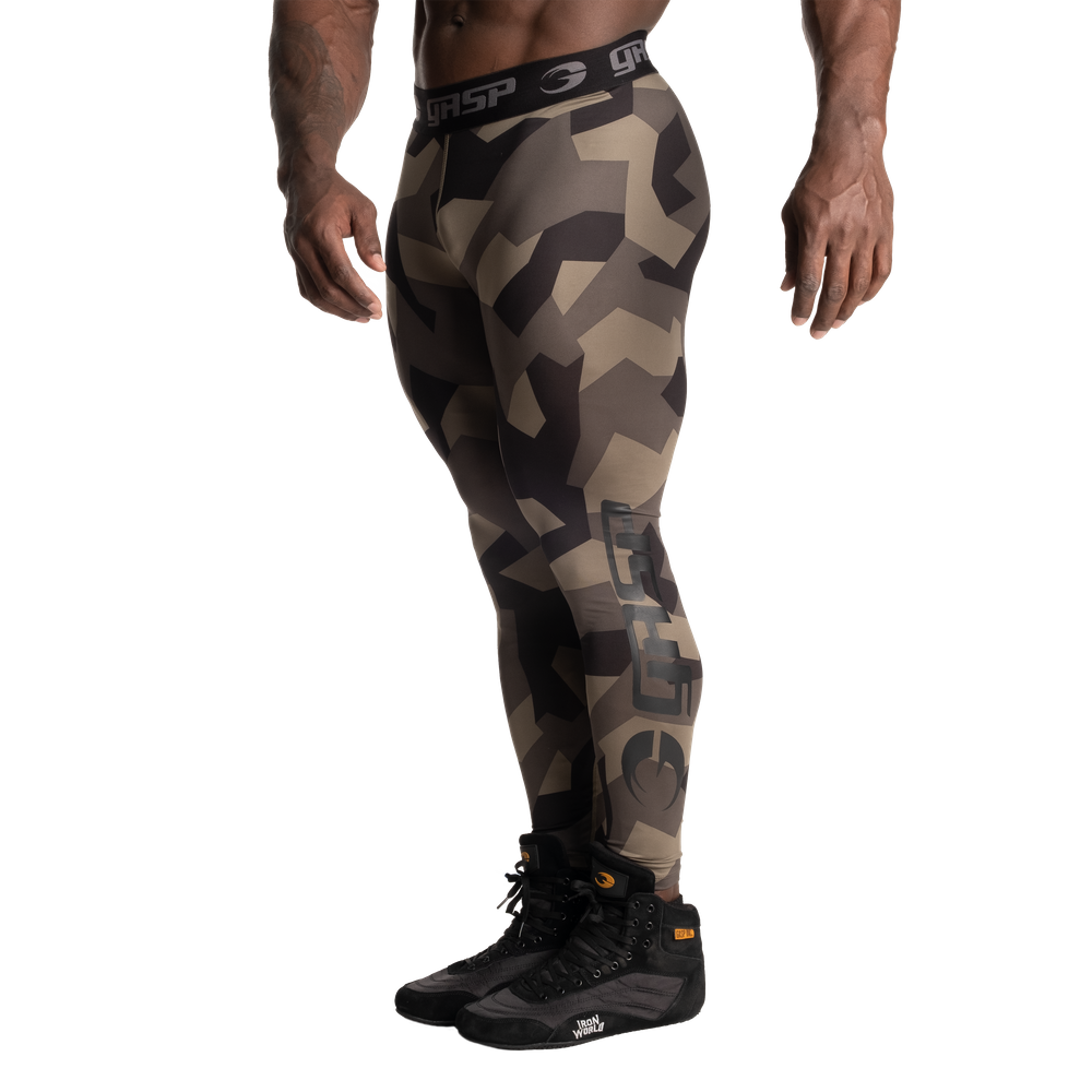 Gasp Core Tights, Green Stealth Camo