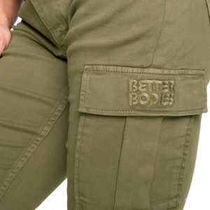 Better Bodies Cargo pants, Washed Green