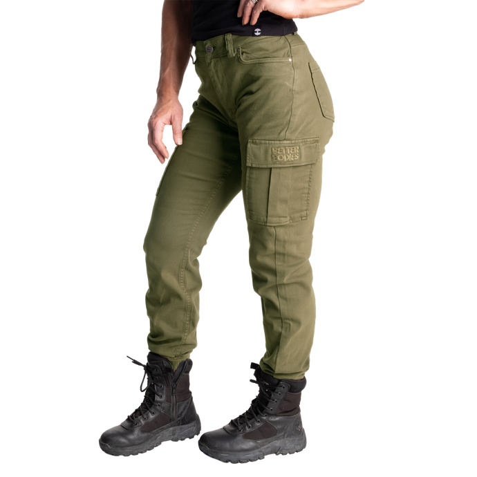 Better Bodies Cargo pants, Washed Green