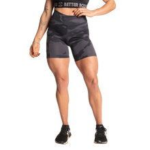 Better Bodies High Waist Shorts, Dark Camo