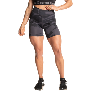 Better Bodies High Waist Shorts, Dark Camo