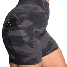 Better Bodies High Waist Shorts, Dark Camo