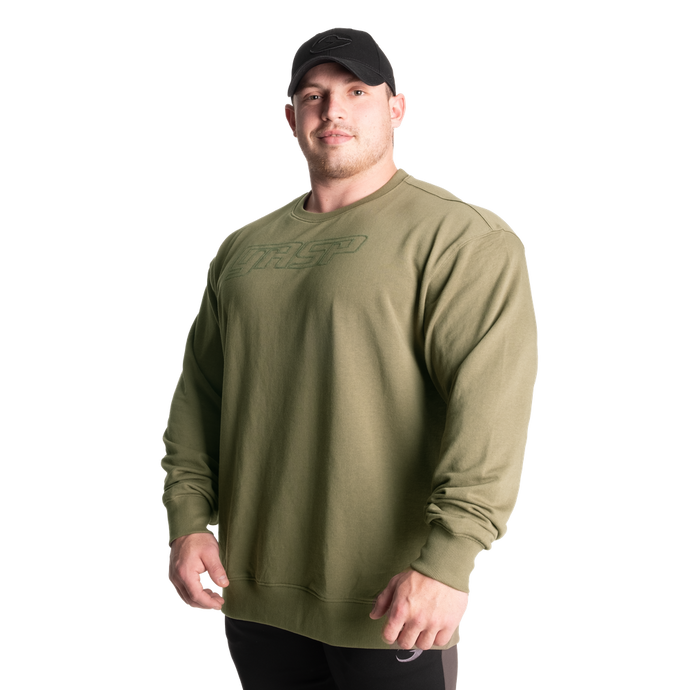 Gasp Division Crewneck, Washed Green