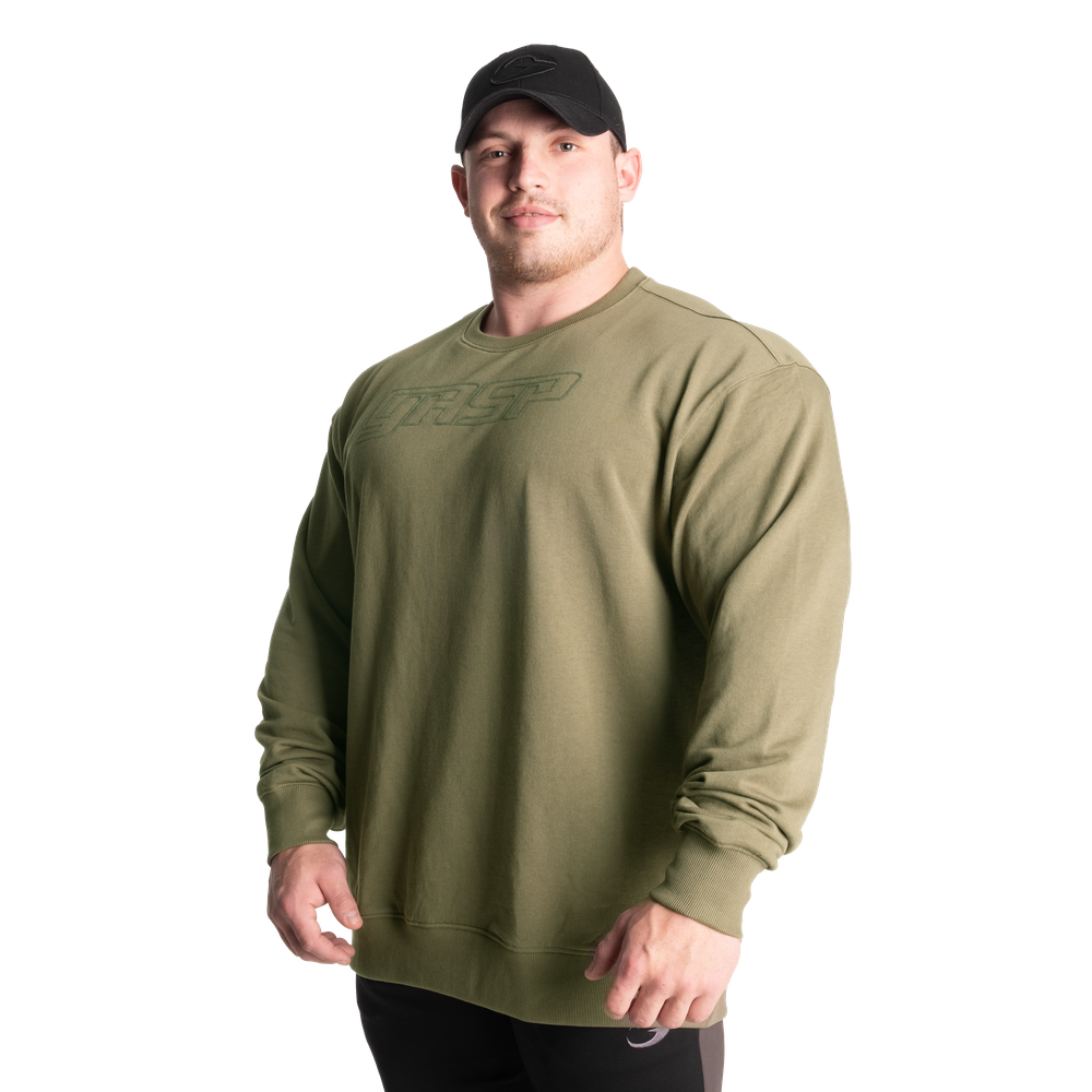 Gasp Division Crewneck, Washed Green