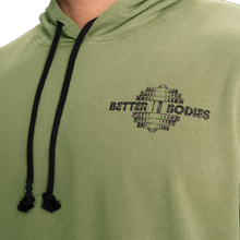 Better Bodies Washed Hoodie, Acid Washed Green