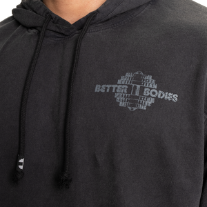 Better Bodies Washed Hoodie, Acid Black