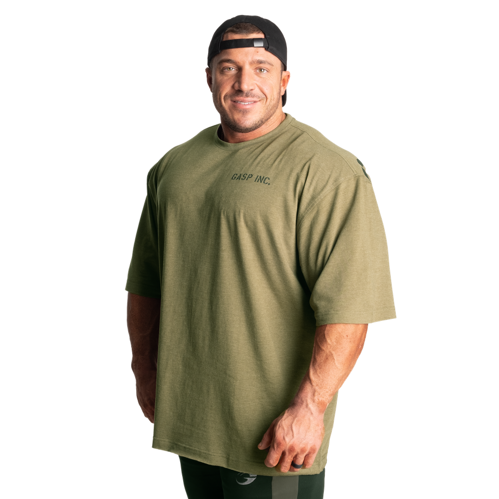 Gasp  Division Iron Tee Army Green Melange