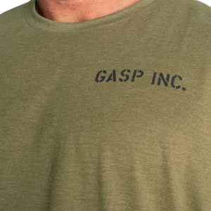 Gasp  Division Iron Tee Army Green Melange