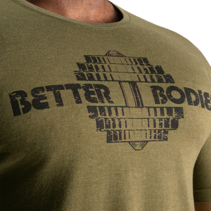 Better Bodies Recruit Tee, Army Green Melange