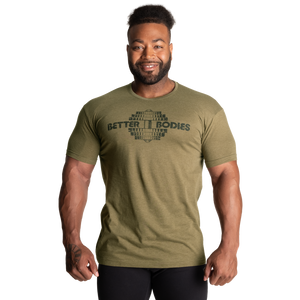 Better Bodies Recruit Tee, Army Green Melange