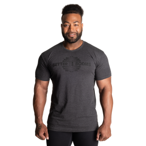 Better Bodies Recruit Tee, Dark Grey Melange