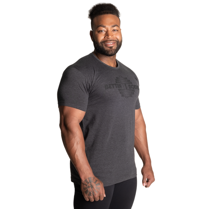 Better Bodies Recruit Tee, Dark Grey Melange