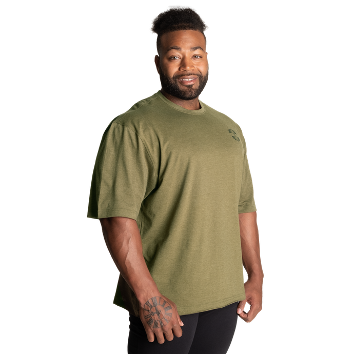 Better Bodies Union Iron Tee, Army Green Melange