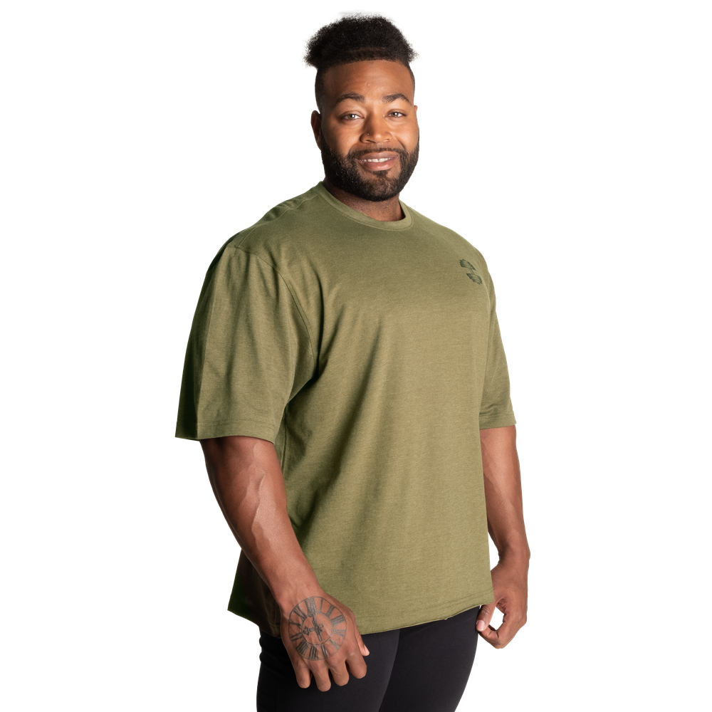 Better Bodies Union Iron Tee, Army Green Melange