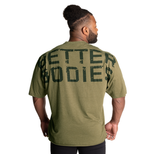 Better Bodies Union Iron Tee, Army Green Melange