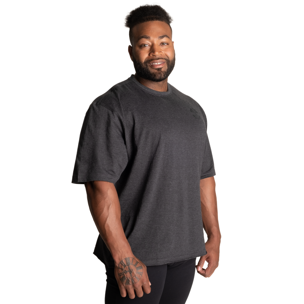 Better Bodies Union Iron Tee, Dark Grey Melange