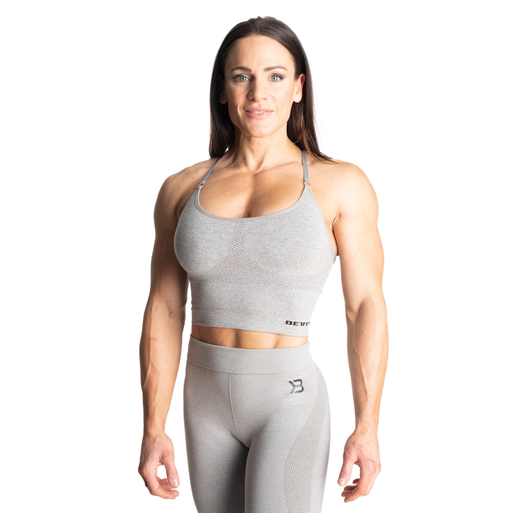 Better Bodies Astoria Seamless Bra, Light Grey Melange