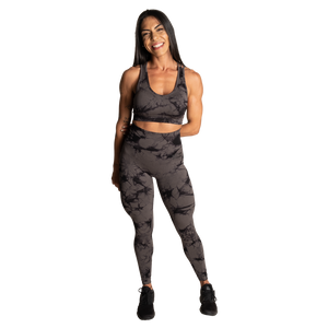 Better Bodies Tie Dye Sports Bra, Black/Grey