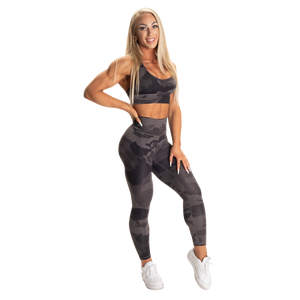 Better Bodies Core Sports Bra, Charcoal Camo