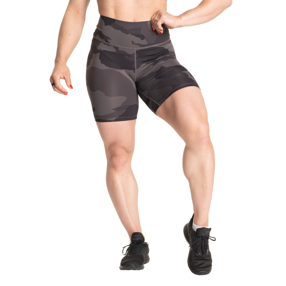 Better Bodies Core Biker Shorts, Charcoal Camo