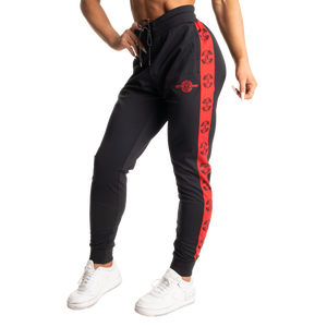 Better Bodies Chelsea Track Pants, Black/Red