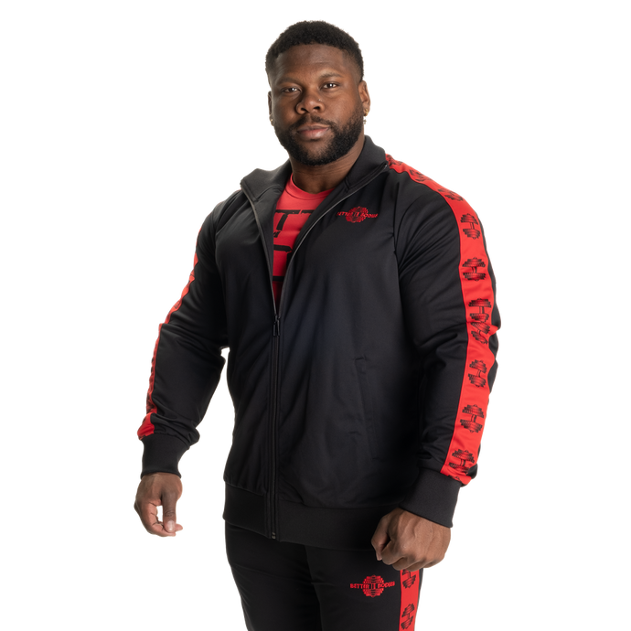 Better Bodies Bronx Track Jacket V2 , Black/Red