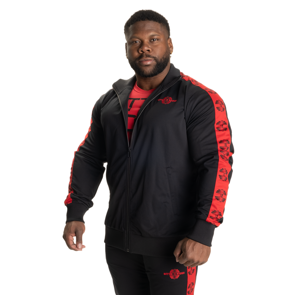 Better Bodies Bronx Track Jacket V2 , Black/Red