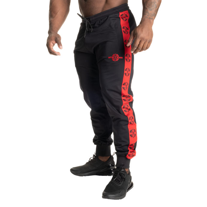 Better Bodies Bronx Track Pants V2 Black/Red