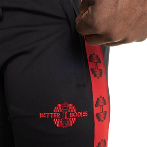 Better Bodies Bronx Track Pants V2 Black/Red