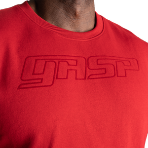 Gasp Division Crewneck, Chili Red