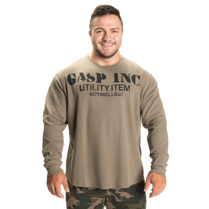 Gasp Thermal Gym Sweater Washed Green