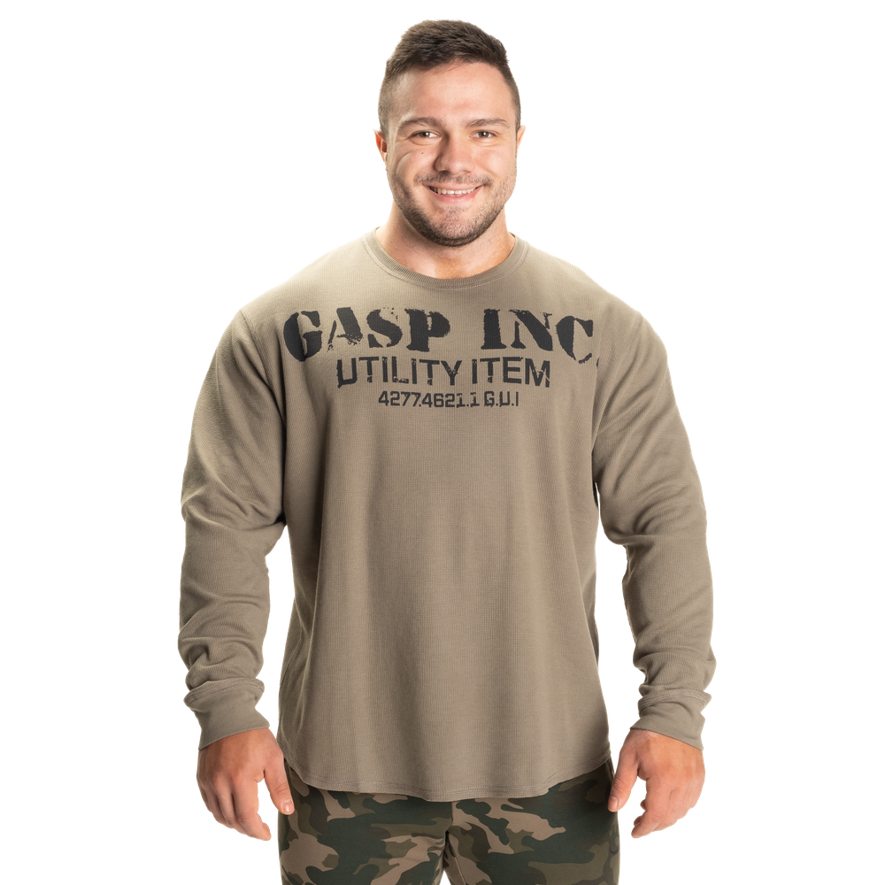 Gasp Thermal Gym Sweater Washed Green