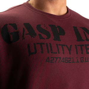 Gasp Iron thermal tee Maroon