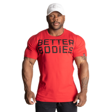 Better Bodies Basic Tapered Tee, Chili Red