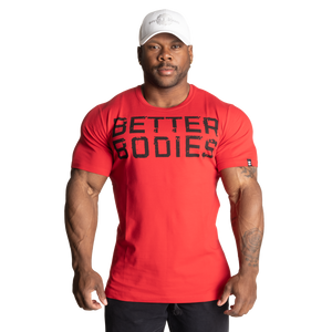 Better Bodies Basic Tapered Tee, Chili Red