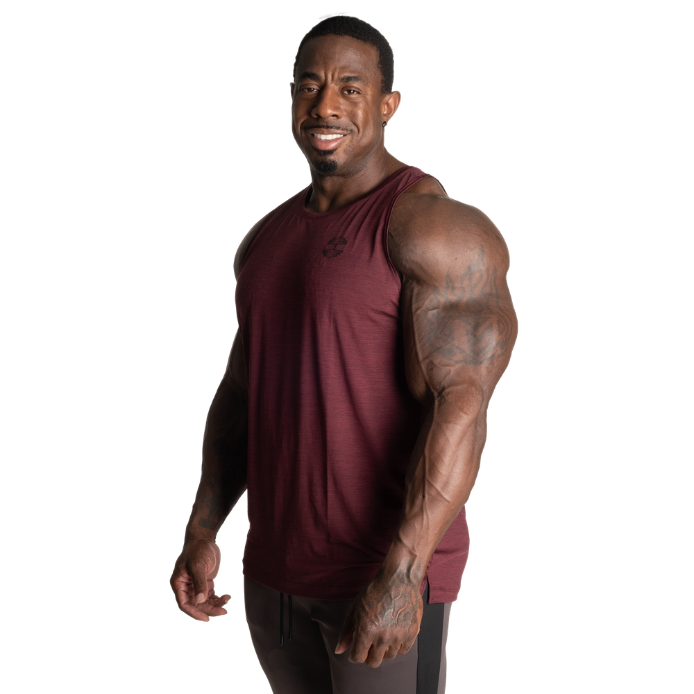 Better Bodies Essex Stripe tank Maroon Melange