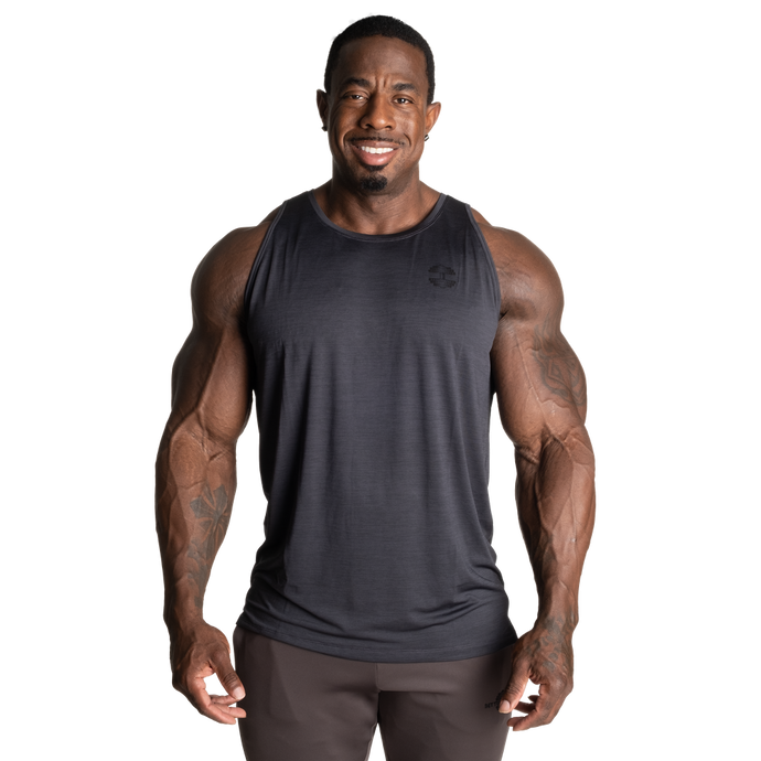 Better Bodies Essex Stripe tank Graphite Melange