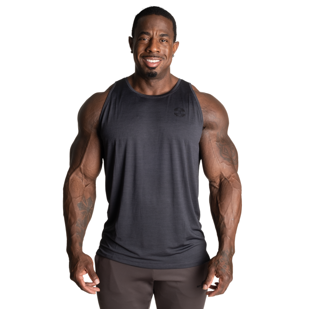 Better Bodies Essex Stripe tank Graphite Melange