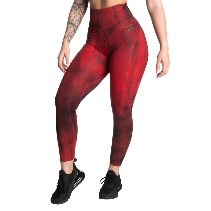 Better Bodies High Waist Leggings, Chili red grunge