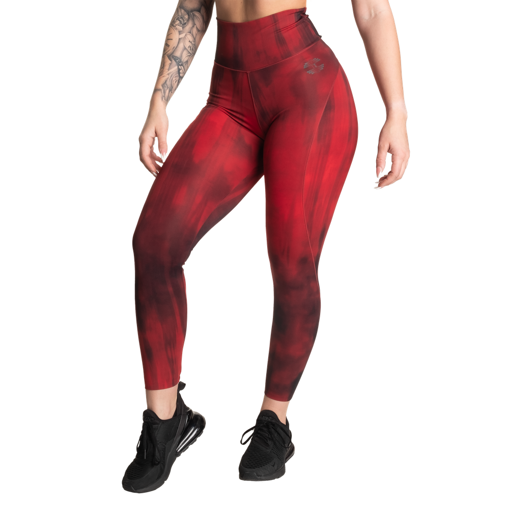 Better Bodies High Waist Leggings, Chili red grunge