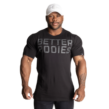 Better Bodies Basic Tapered Tee Black/Grey