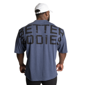 Better Bodies Union Iron Tee, Sky Blue Melange