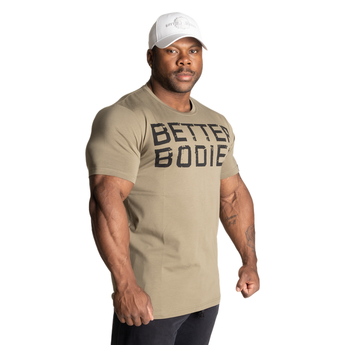 Better Bodies Basic Tapered Tee, Washed Green