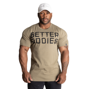 Better Bodies Basic Tapered Tee, Washed Green