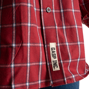 Gasp Flannel Shirt, Red/Blue