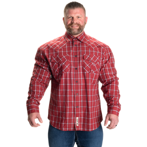 Gasp Flannel Shirt, Red/Blue