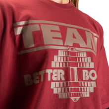 Better Bodies Team One size Tee, Sangria Red