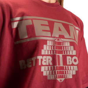 Better Bodies Team One size Tee, Sangria Red