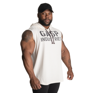 Gasp Thermal Sleeveless Hoodie Off White