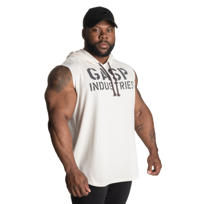 Gasp Thermal Sleeveless Hoodie Off White